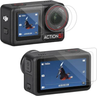 Gehard glazen lens- en schermbeschermer voor Osmo Action 5 Pro – 2 stuks