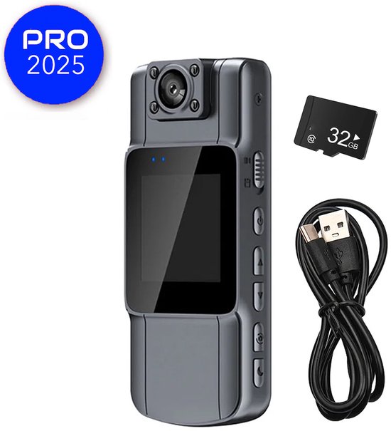 Gocam PRO Dezizo Cam Bodycam 4K inclusief 32GB SD kaart