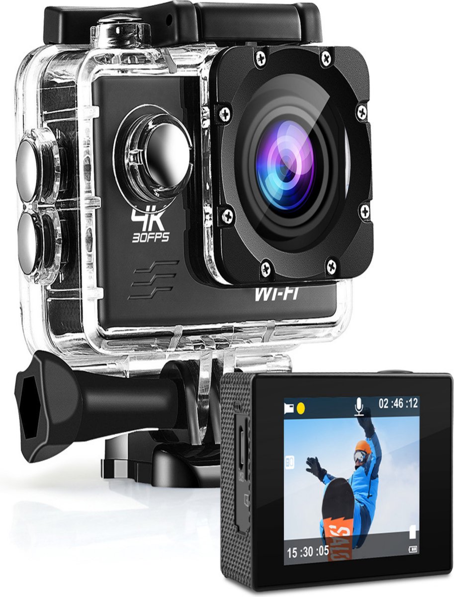 GoPro Action Camera 4K 30fps inclusief 64 GB SD kaart en accessoires
