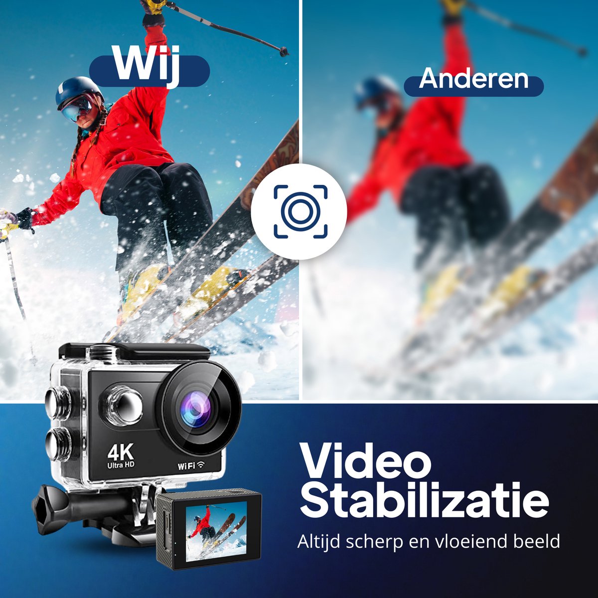 GoPro Action Camera 4K 30fps inclusief 64 GB SD kaart en accessoires