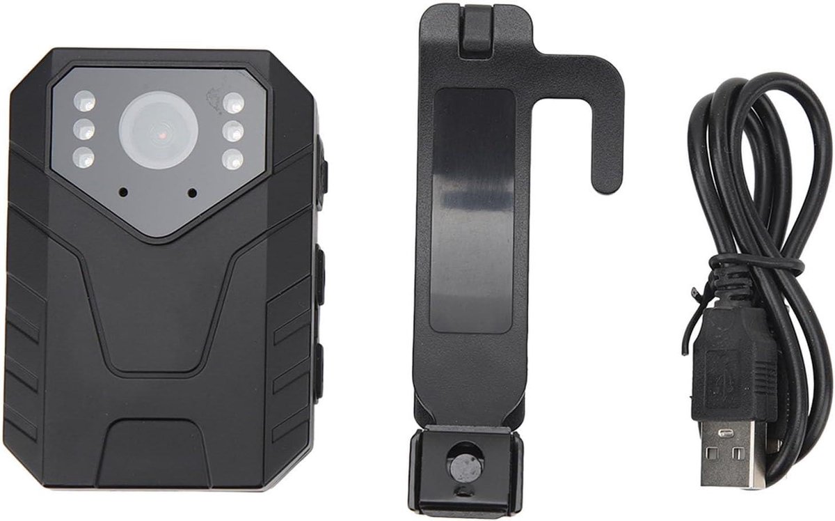 HD Politiecamera 1296P Bodycam GPS 128G