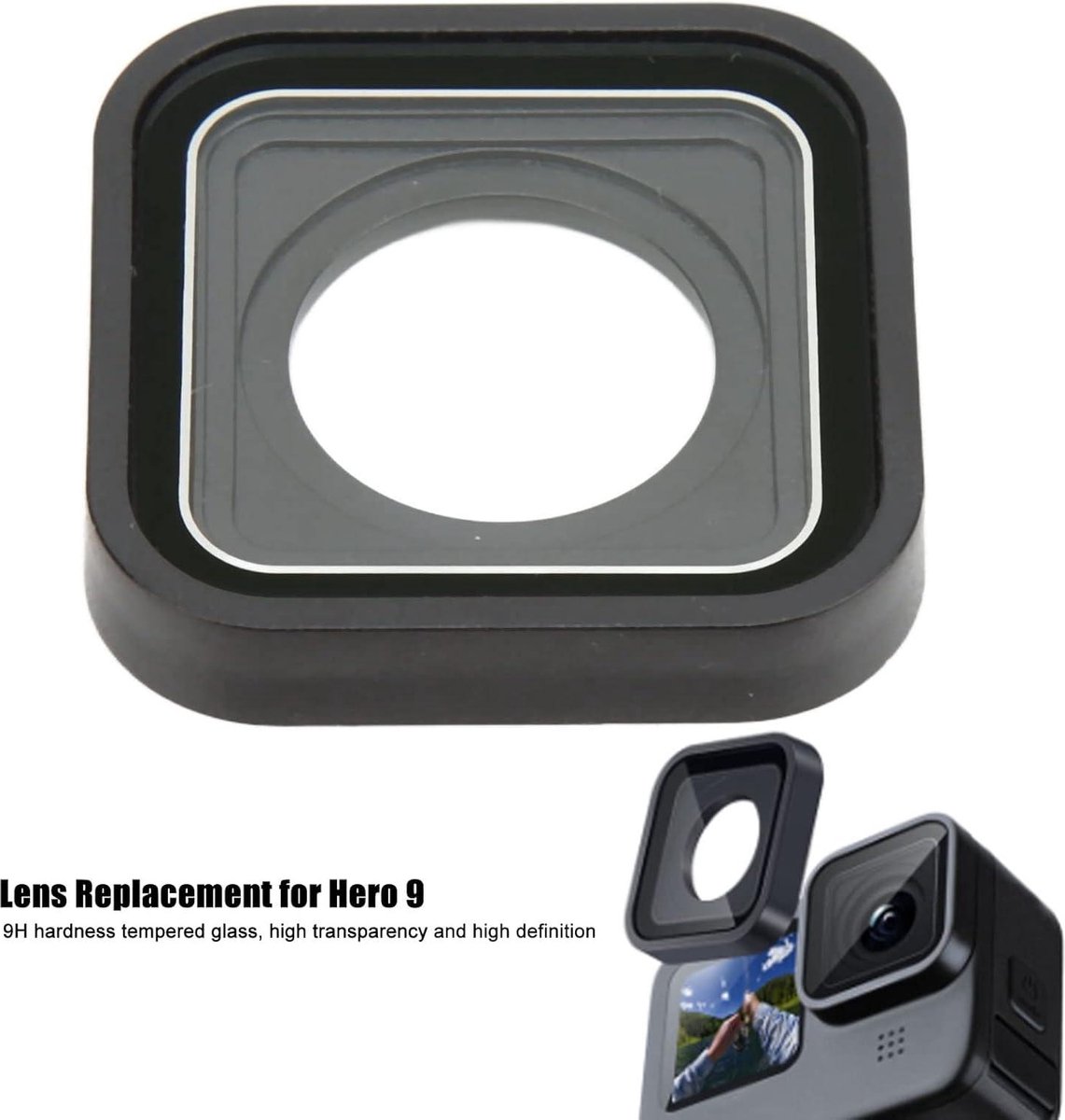 HD UV Lens Vervanging voor GoPro Hero 9 10 Zwart