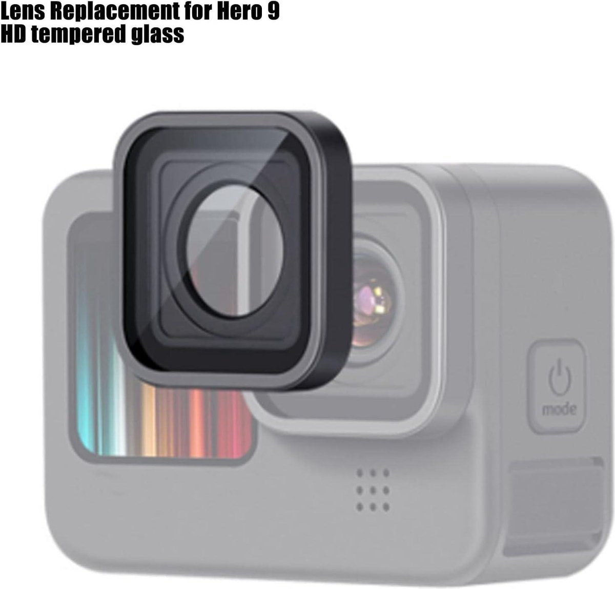 HD UV Lens Vervanging voor GoPro Hero 9 10 Zwart