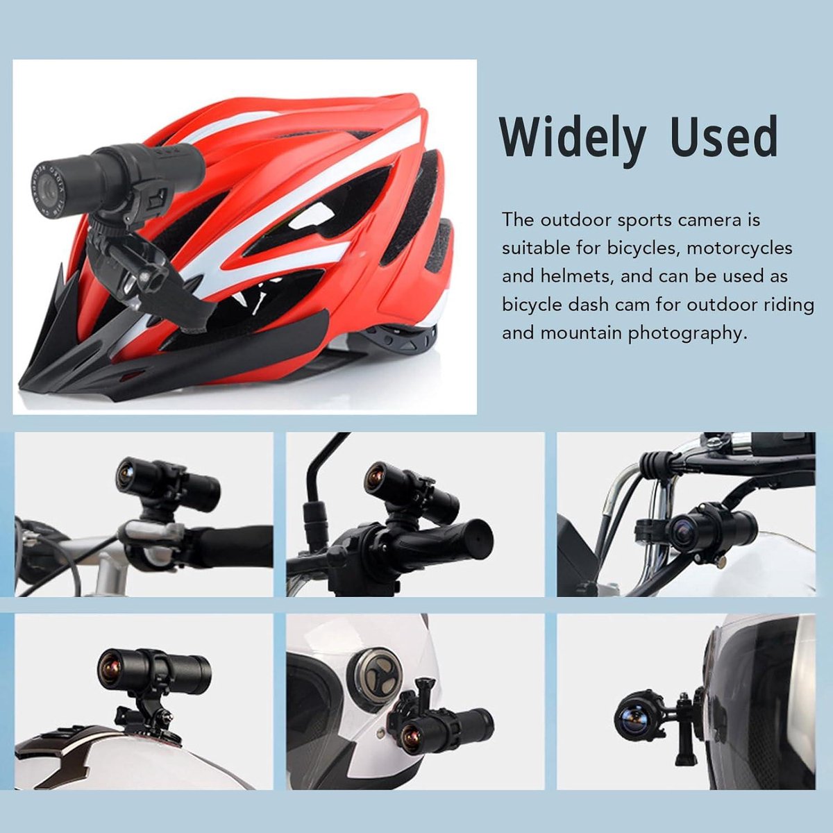 Helmcam WiFi 1080p Dual Dashcam Voor- en Achtercamera