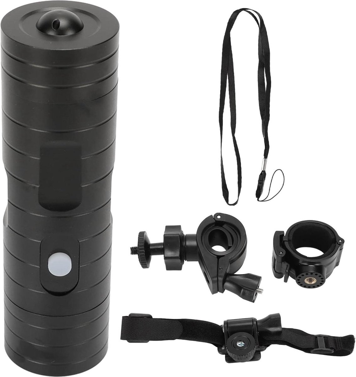 Hoofdcamera Wifi Aluminium Fietscamera 1080P 8MP 170° Zwart