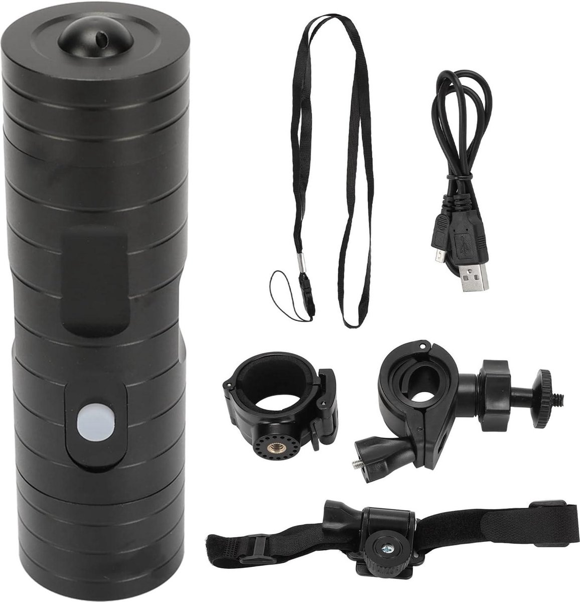 Hoofdcamera Wifi Aluminium Fietscamera 1080P 8MP 170° Zwart