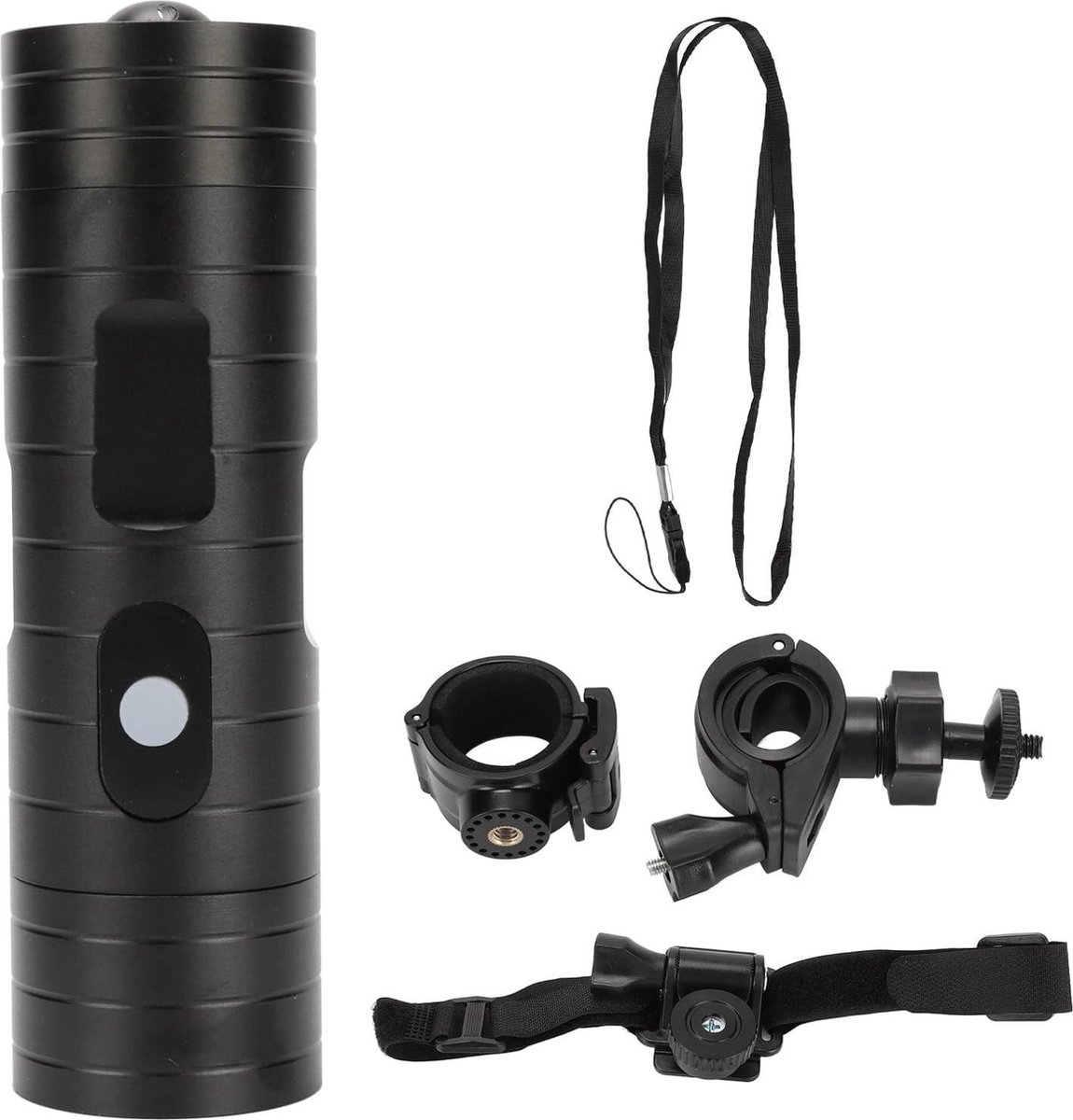 Hoofdcamera Wifi Aluminium Fietscamera 1080P 8MP 170° Zwart