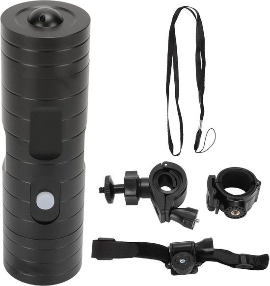 Hoofdcamera Wifi Aluminium Fietscamera 1080P 8MP 170° Zwart