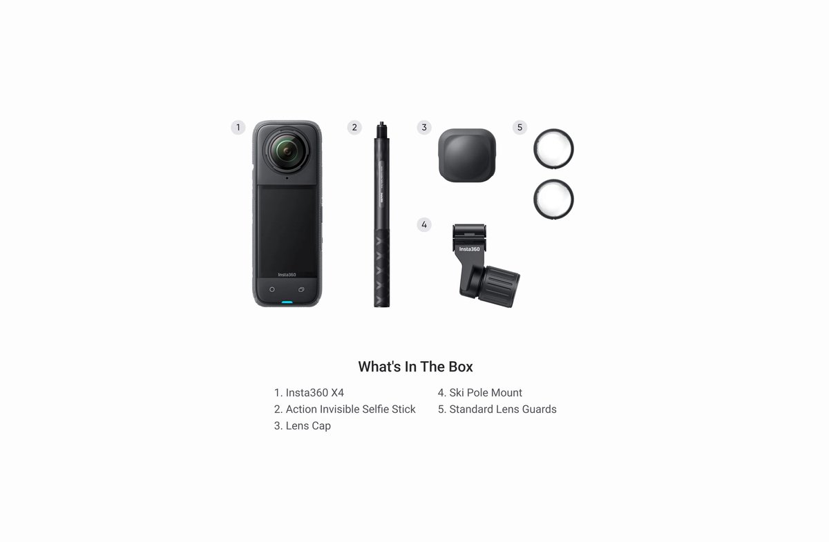 Insta360 X4 Ski Bundle Actioncamera
