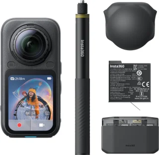 De Insta360 X6 essentials bundle midnight black actioncam in één oogopslag