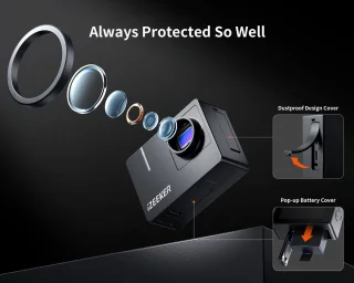 iZEEKER iA100 Action Camera 4K30FPS 20MP Waterproof
