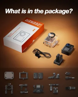 iZEEKER iA200 Action Cam 4K Dual Screen Waterdicht 40M