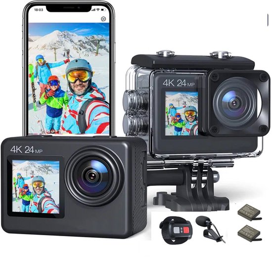 JC's Action Camera 4K Dual Screen