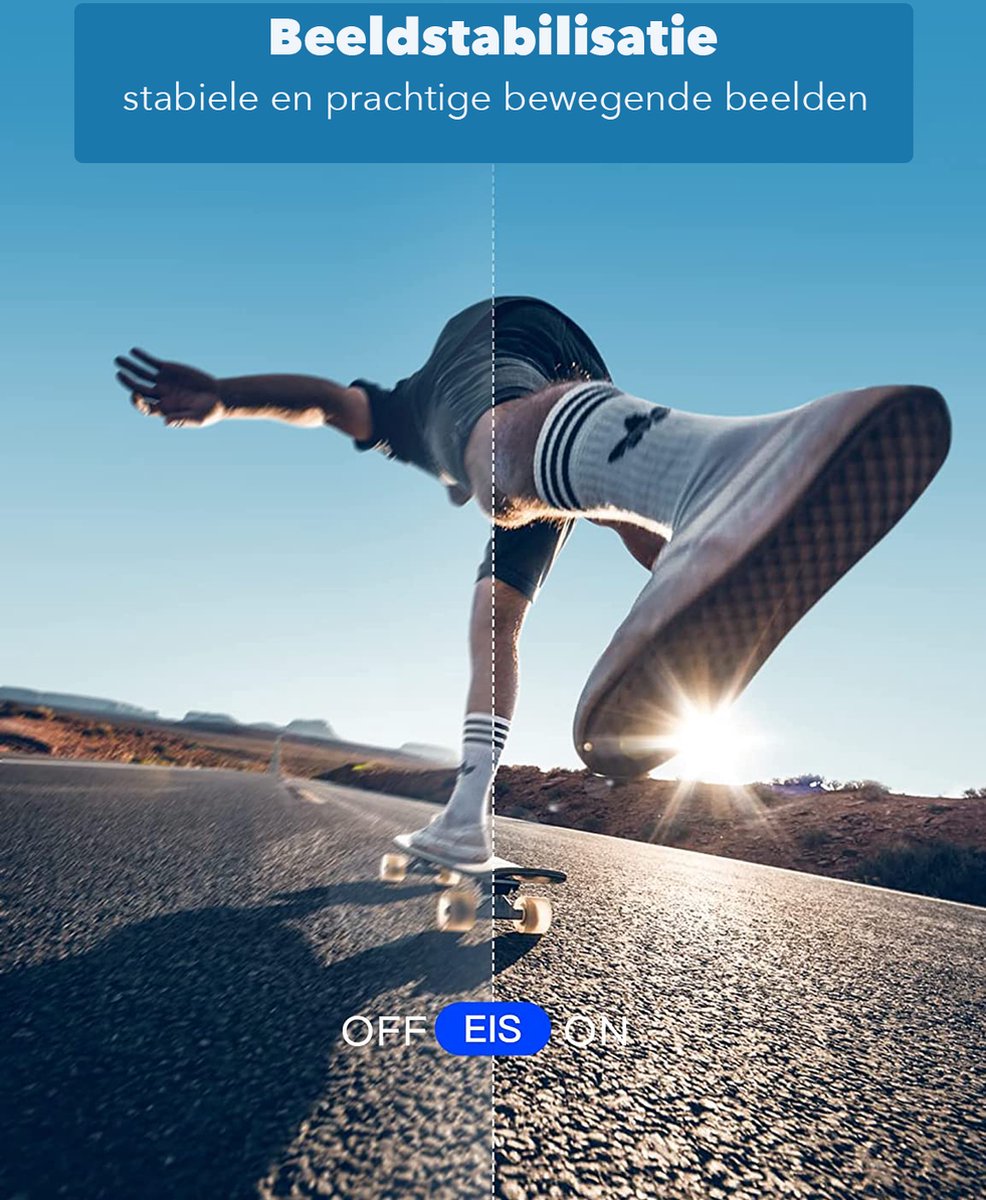 JC's Action Camera 4K Touchscreen inclusief accessoires