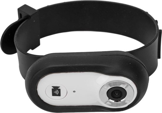 Kattenhalsband Camera 120° Groothoek HD Beveiligingscamera Wit