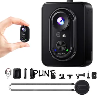Kavo Bodycam mini actioncamera met 6-assige stabilisatie, zwart