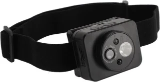 Koplampcamera met videorecorder voor fietsen en hardlopen, zwart