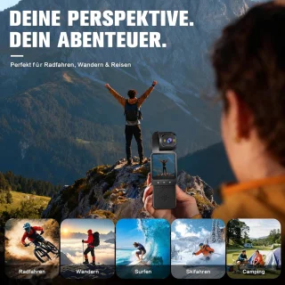 Kraftverdia 360° Mini Action Cam - Draagbare actiecamera