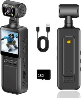 Lichaamscamera - vlogcamera - zwart