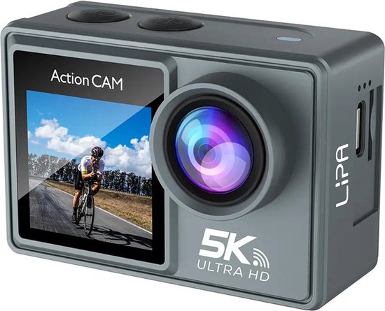 Lipa AT-M40R 5K Actioncamera Dual Screen Wifi