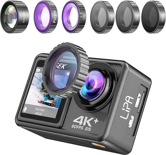 Lipa AT-S81ER 4K Dual Screen Action Camera