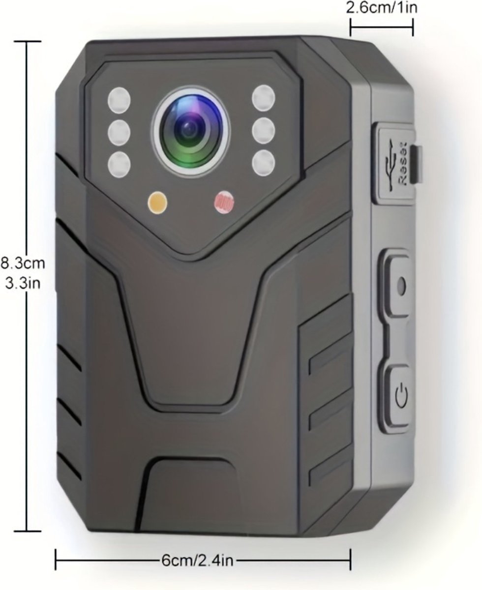 Livano Bodycam Politie Chest Camera HD 32GB