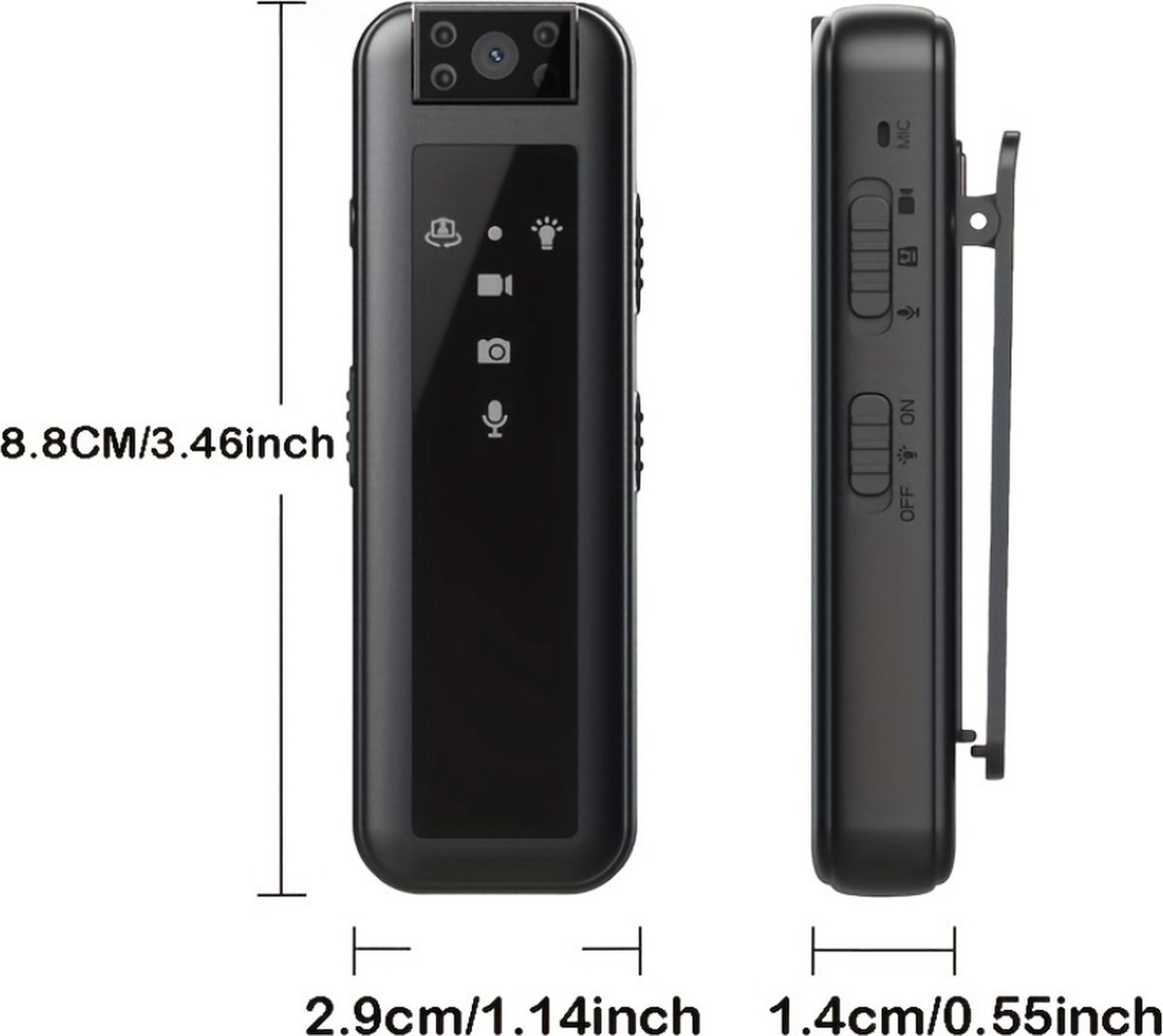 Livano Bodycam Politie Chest Camera HD