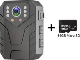 Livano Politie Bodycam Chest Camera 64GB