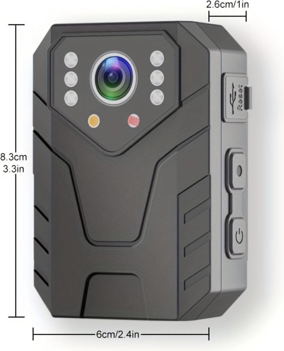 Livano Politie Bodycam Chest Camera HD