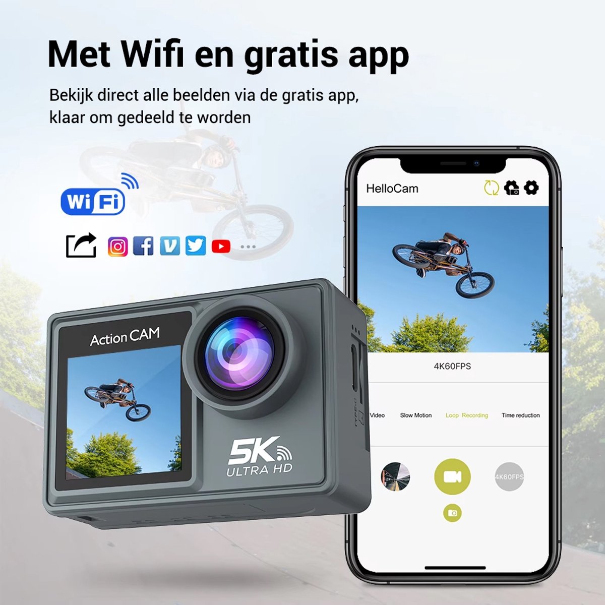 LotaHome Action Camera 5K Full HD 64GB