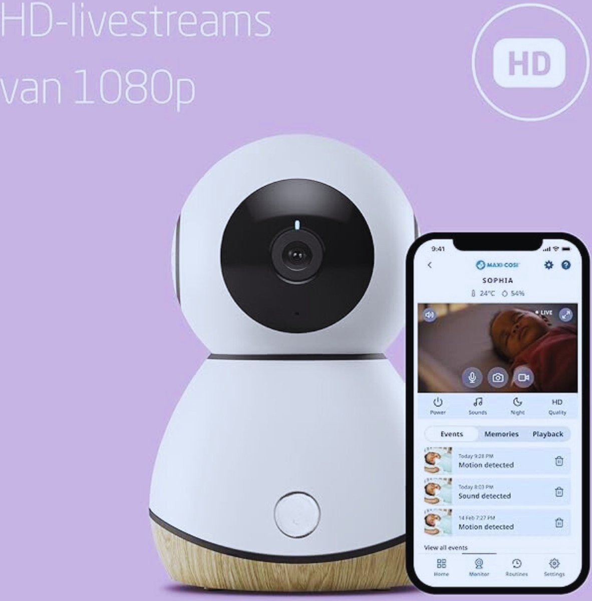 Maxi-Cosi Wi-Fi Babymonitor Camera 1080p HD