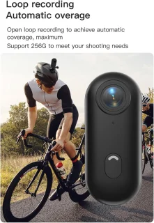 Merkloos Actiecamera - Compact (zwart)