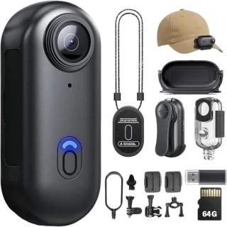 Mini-actiecamera 4K met magnetische clip