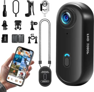 Mini actiecamera 64 GB zwart