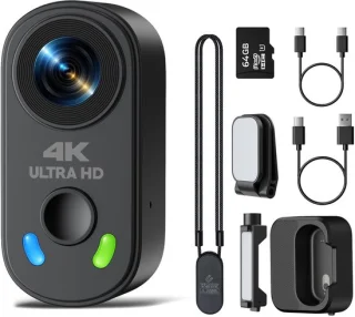 Mini action camera 4K compacte bodycam