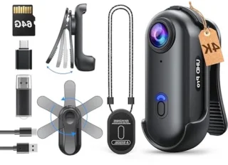 Mini bodycam 4K 64 GB – zwart