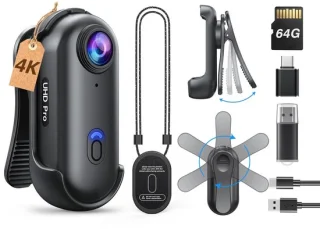 Mini-bodycam met magnetische clip