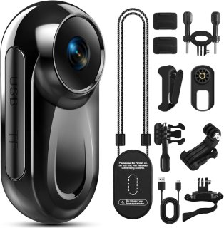 De Mini bodycamera 1080P vlogcamera - zwart in één oogopslag