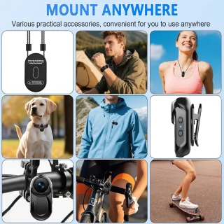 Mini bodycamera 1080P vlogcamera - zwart