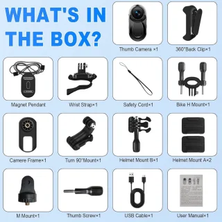 Mini bodycamera 1080P vlogcamera - zwart