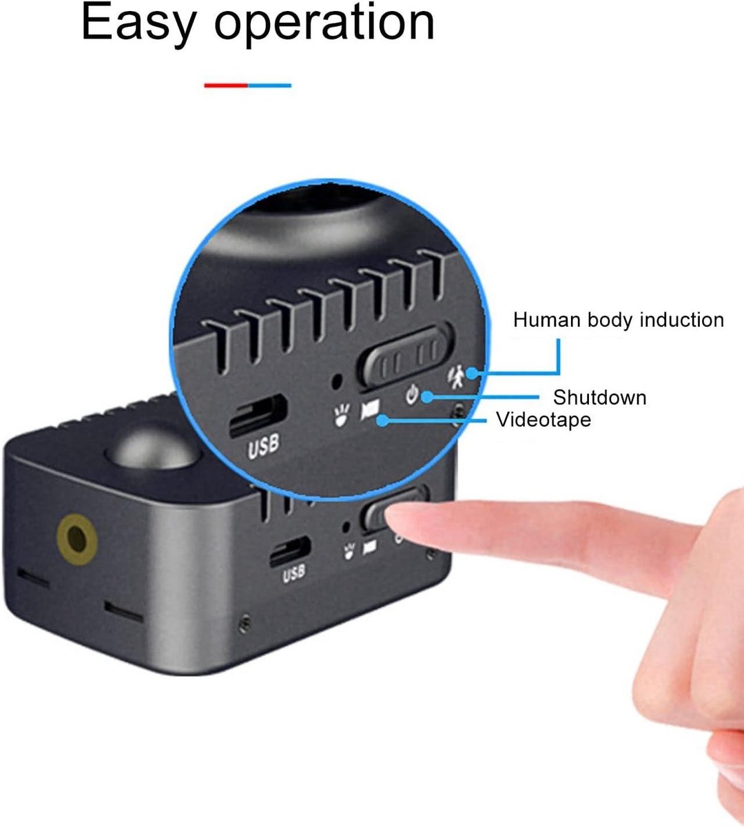 Mini Camera 1080P HD met Achterklem