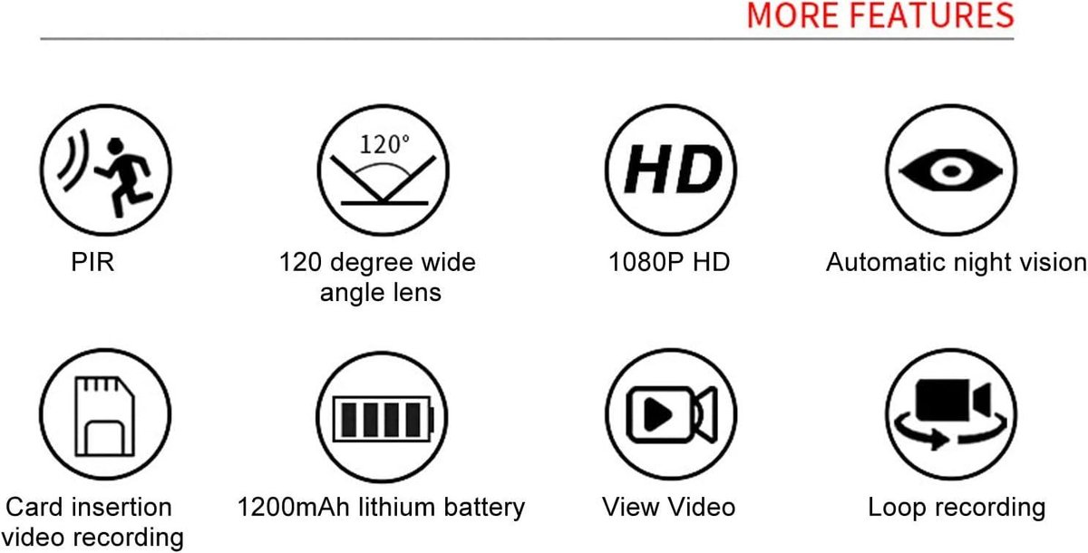 Mini Camera 1080P HD met Achterklem