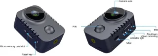 Mini Camera 1080P HD met Achterklem