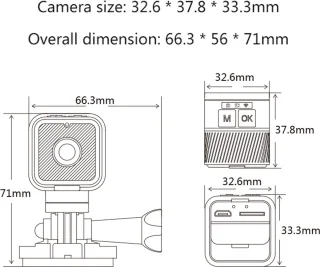 Mini Camera 1080P WiFi Waterdichte Actiecamera