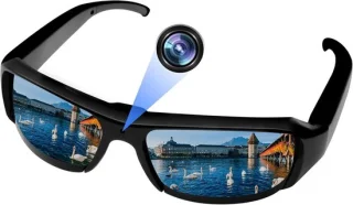 Mini camera zonnebril - zwart - bodycam met 1080p video