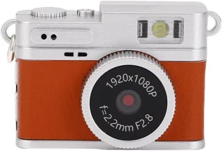Mini digitale camera-sleutelhanger (bruin)