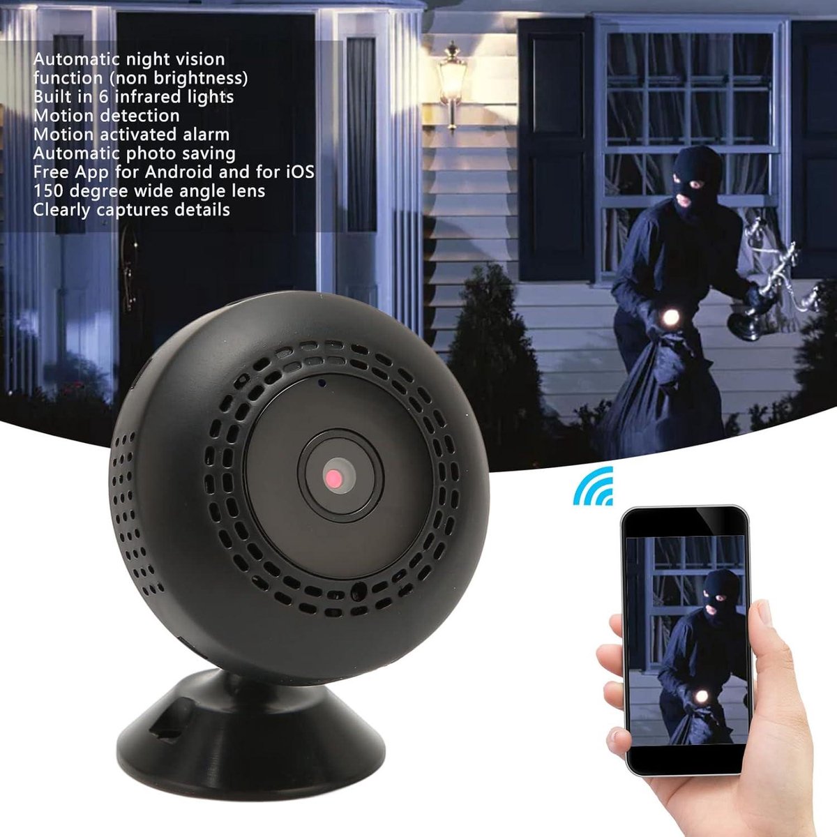 Mini Draadloze Wifi Camera 1080P HD 128GB Storage