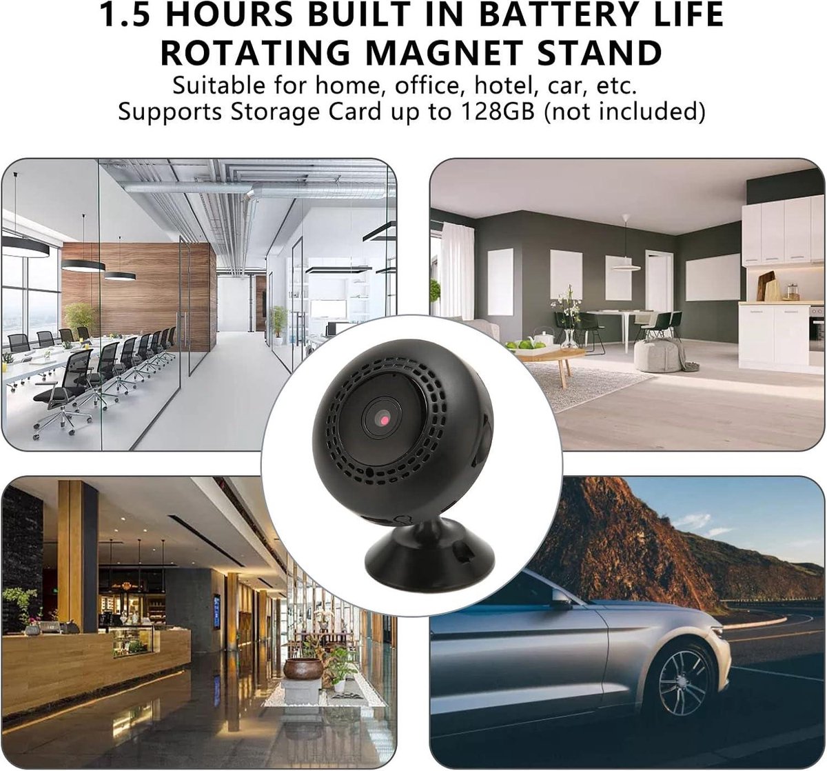 Mini Draadloze Wifi Camera 1080P HD 128GB Storage