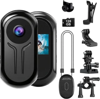 Mini sportcamera 128 GB - 0,85 inch display - nachtzicht - SnelShoppen