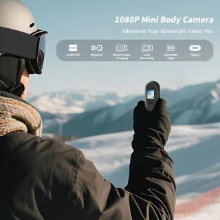 Mini-Sportcamera Vlog- en Actiecamera (Zwart)